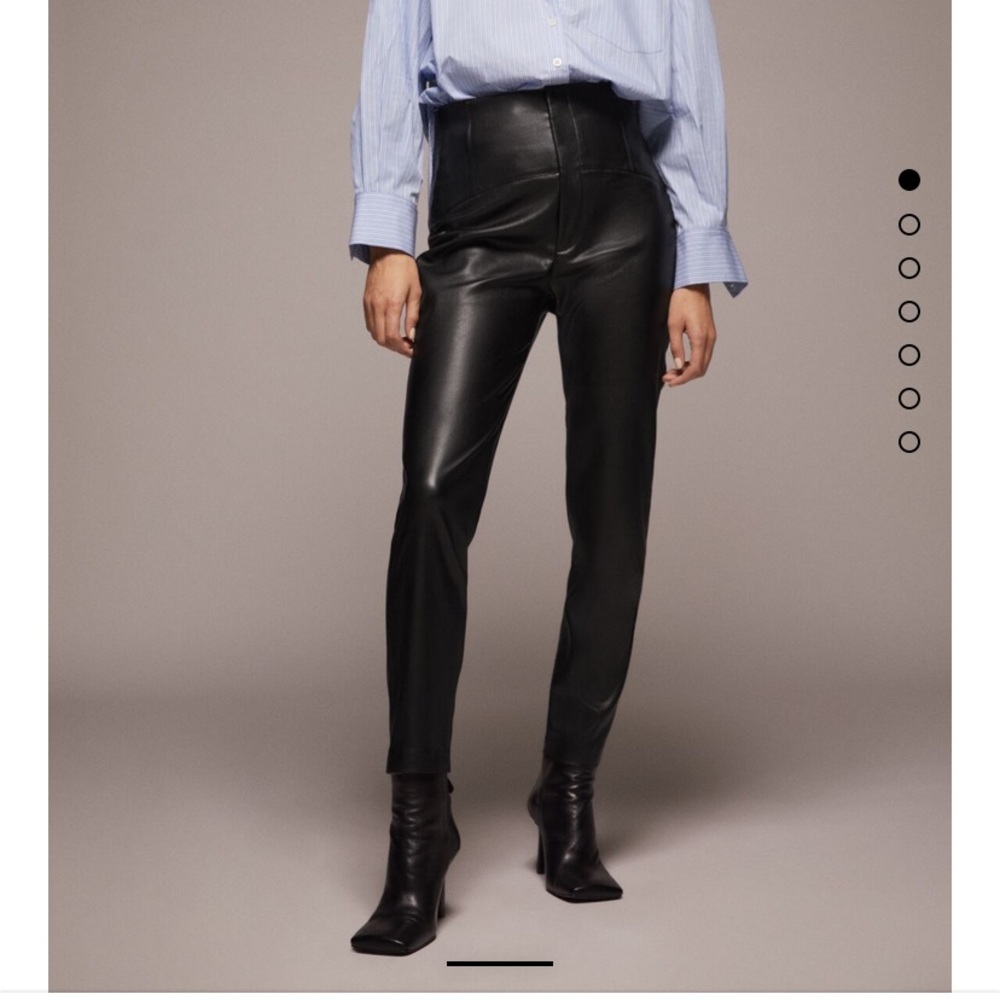 Faux leather pants